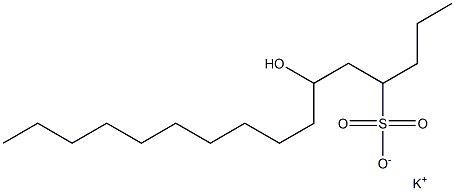 6-Hydroxyhexadecane-4-sulfonic acid potassium salt,,结构式