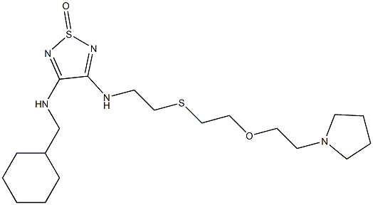 3-[[8-(Pyrrolidin-1-yl)-6-oxa-3-thiaoctan-1-yl]amino]-4-[(cyclohexylmethyl)amino]-1,2,5-thiadiazole 1-oxide