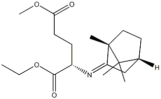 (2S)-2-[[(1R,4R)-Bornan-2-ylidene]amino]glutaric acid 1-ethyl 5-methyl ester Structure