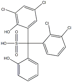 (2,3-Dichlorophenyl)(3,5-dichloro-2-hydroxyphenyl)(2-hydroxyphenyl)methanesulfonic acid Structure