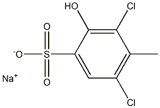 3,5-Dichloro-2-hydroxy-4-methylbenzenesulfonic acid sodium salt,,结构式