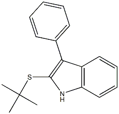 3-Phenyl-2-(tert-butylthio)-1H-indole Struktur