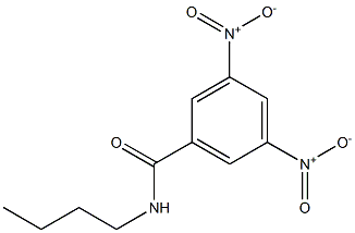 N-ブチル-3,5-ジニトロベンズアミド 化学構造式