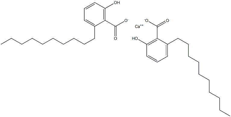 Bis(2-decyl-6-hydroxybenzoic acid)calcium salt,,结构式