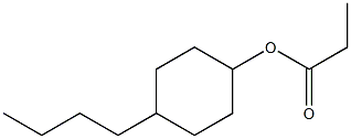 プロピオン酸4-ブチルシクロヘキシル 化学構造式