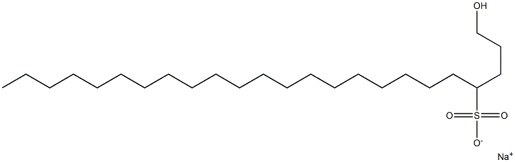 1-Hydroxytetracosane-4-sulfonic acid sodium salt Struktur