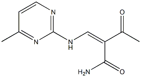 3-Oxo-2-[(Z)-(4-methylpyrimidin-2-yl)aminomethylene]butanamide Struktur