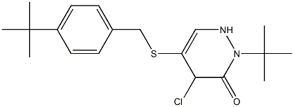 2-tert-Butyl-5-[(4-tert-butylbenzyl)thio]-4-chloro-1,4-dihydropyridazin-3(2H)-one 结构式