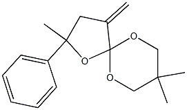 2-Phenyl-4-methylene-2,8,8-trimethyl-1,6,10-trioxaspiro[4.5]decane Struktur