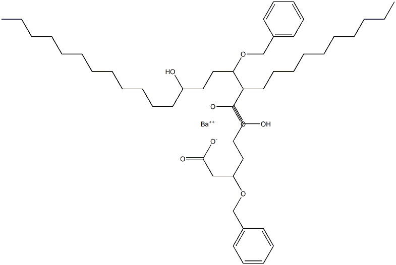 Bis(3-benzyloxy-6-hydroxystearic acid)barium salt Structure