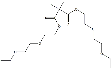 Dimethylmalonic acid bis[2-(2-ethoxyethoxy)ethyl] ester,,结构式