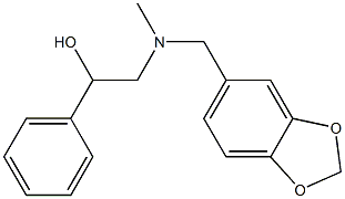 2-[N-(3,4-Methylenedioxybenzyl)methylamino]-1-phenylethanol Struktur