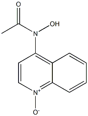 4-[(アセチル)ヒドロキシアミノ]キノリン1-オキシド 化学構造式