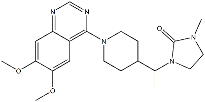 1-[1-[1-(6,7-Dimethoxyquinazolin-4-yl)piperidin-4-yl]ethyl]-3-methylimidazolidin-2-one,,结构式