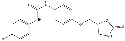 1-[p-[(2-Thioxo-5-oxazolidinyl)methoxy]phenyl]-3-(p-chlorophenyl)thiourea Structure