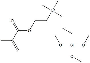 N,N-ジメチル-N-[2-[(2-メチル-1-オキソ-2-プロペニル)オキシ]エチル]-3-(トリメトキシシリル)-1-プロパンアミニウム 化学構造式