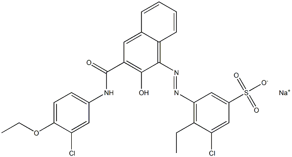  3-Chloro-4-ethyl-5-[[3-[[(3-chloro-4-ethoxyphenyl)amino]carbonyl]-2-hydroxy-1-naphtyl]azo]benzenesulfonic acid sodium salt