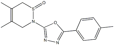2-(2-(4-Methylphenyl)-1,3,4-oxadiazol-5-yl)-4,5-dimethyl-3,6-dihydro-2H-1,2-thiazine 1-oxide,,结构式