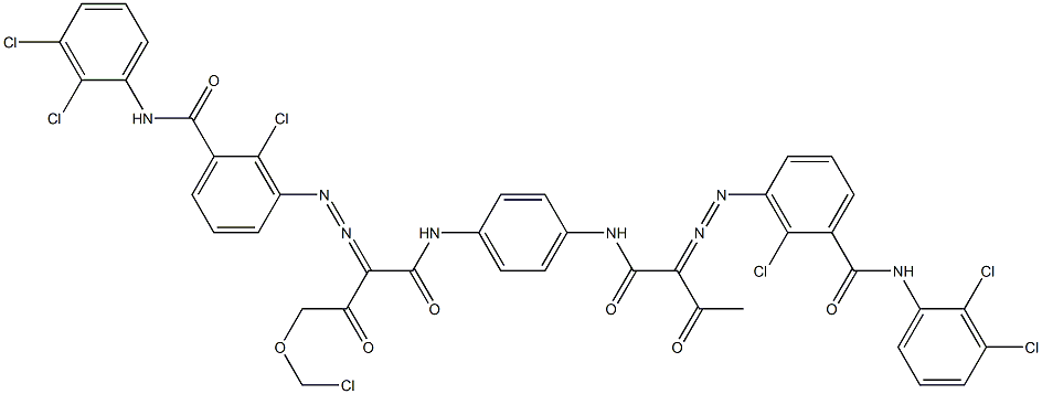 3,3'-[2-(Chloromethyloxy)-1,4-phenylenebis[iminocarbonyl(acetylmethylene)azo]]bis[N-(2,3-dichlorophenyl)-2-chlorobenzamide] Structure