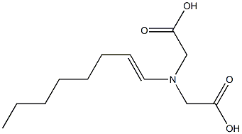 (1-オクテニル)イミノ二酢酸 化学構造式