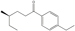[R,(-)]-1-(4-エチルフェニル)-4-メチル-1-ヘキサノン 化学構造式