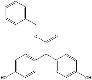 2,2-Bis(4-hydroxyphenyl)acetic acid benzyl ester Struktur