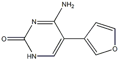 5-(3-Furanyl)-4-aminopyrimidin-2(1H)-one,,结构式