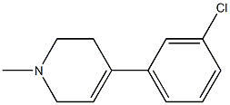 1-メチル-4-[3-クロロフェニル]-1,2,3,6-テトラヒドロピリジン 化学構造式