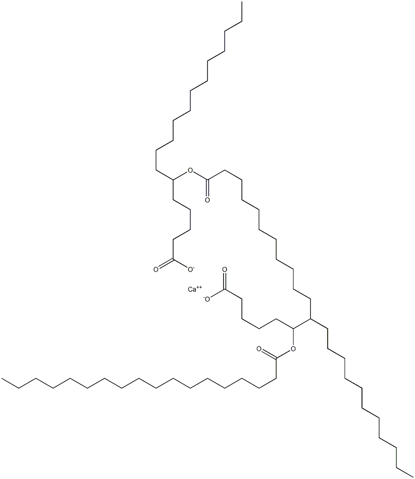 Bis(6-octadecanoyloxyoctadecanoic acid)calcium salt Structure