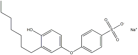 4'-Hydroxy-3'-heptyl[oxybisbenzene]-4-sulfonic acid sodium salt,,结构式