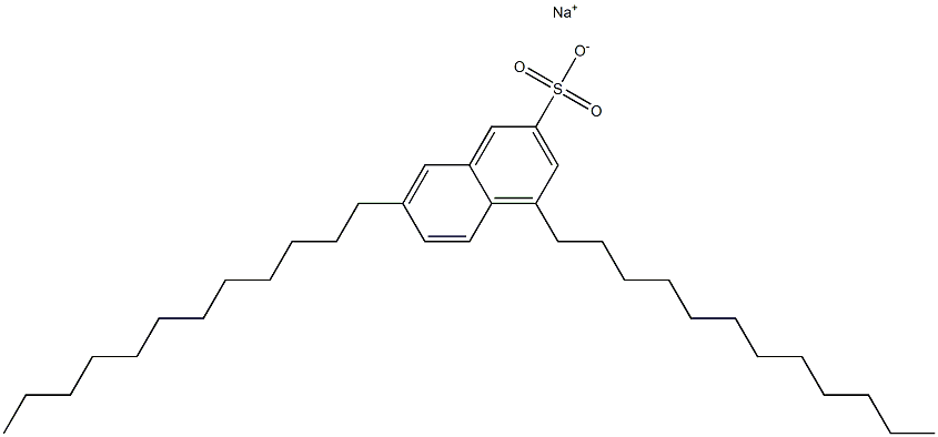 4,7-Didodecyl-2-naphthalenesulfonic acid sodium salt Structure