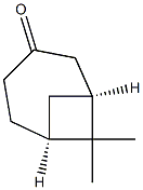 (1S,6S)-7,7-ジメチルビシクロ[4.1.1]オクタン-3-オン 化学構造式