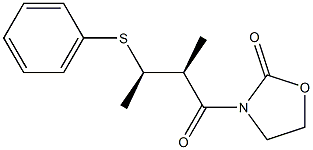 (2S,3R)-2-Methyl-3-phenylthio-1-(2-oxo-3-oxazolidinyl)-1-butanone Structure