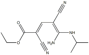 5-Amino-2,4-dicyano-5-isopropylamino-2,4-pentadienoic acid ethyl ester 结构式