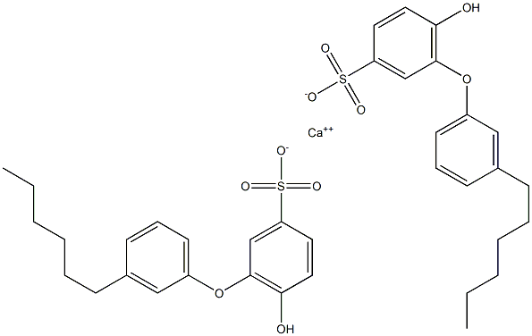 Bis(6-hydroxy-3'-hexyl[oxybisbenzene]-3-sulfonic acid)calcium salt,,结构式
