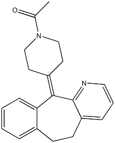 5,6-Dihydro-11-(1-acetyl-4-piperidinylidene)-11H-benzo[5,6]cyclohepta[1,2-b]pyridine 结构式