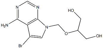 4-Amino-5-bromo-7-(2-hydroxy-1-hydroxymethylethoxymethyl)-7H-pyrrolo[2,3-d]pyrimidine Structure