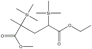 2-Methyl-2,4-bis(trimethylsilyl)pentanedioic acid 1-methyl 5-ethyl ester