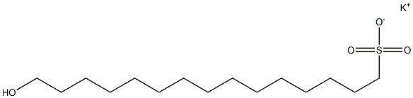 15-Hydroxypentadecane-1-sulfonic acid potassium salt,,结构式