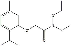 N-Ethoxy-N-ethyl-2-(2-isopropyl-5-methylphenyloxy)acetamide Structure