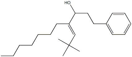 (E)-1-Phenyl-4-heptyl-6,6-dimethyl-4-hepten-3-ol Struktur