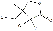 3,3-Dichloro-4-(chloromethyl)-4-methyltetrahydrofuran-2-one,,结构式