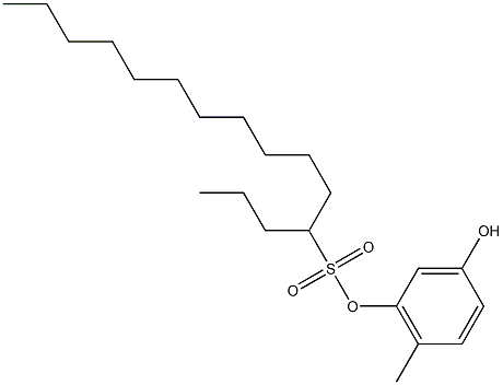 4-Pentadecanesulfonic acid 3-hydroxy-6-methylphenyl ester Structure