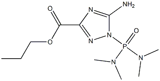 5-Amino-1-[bis(dimethylamino)phosphinyl]-1H-1,2,4-triazole-3-carboxylic acid propyl ester,,结构式