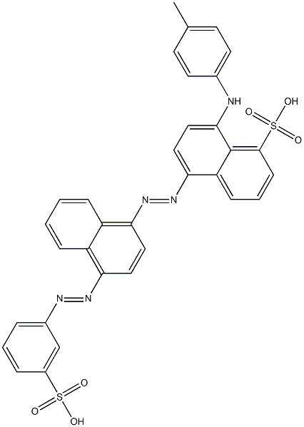 8-(4-Methylphenylamino)-5-[4-(3-sulfophenylazo)-1-naphthalenylazo]-1-naphthalenesulfonic acid