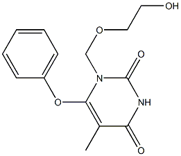 1-[(2-Hydroxyethoxy)methyl]-5-methyl-6-phenoxypyrimidine-2,4(1H,3H)-dione,,结构式