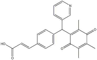 3-[4-[(3-Pyridinyl)(2,4,5-trimethyl-3,6-dioxo-1,4-cyclohexadienyl)methyl]phenyl]acrylic acid