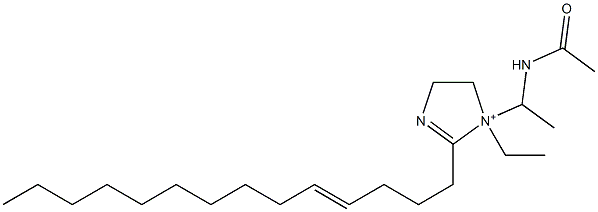 1-[1-(Acetylamino)ethyl]-1-ethyl-2-(4-tetradecenyl)-2-imidazoline-1-ium Struktur