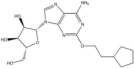 2-(2-Cyclopentylethoxy)adenosine 结构式