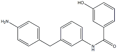 N-[3-(4-Aminobenzyl)phenyl]-3-hydroxybenzamide,,结构式